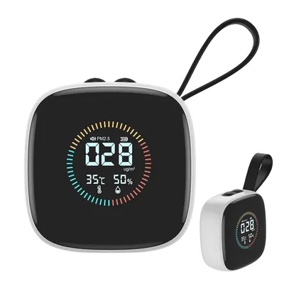 Produktbild von Innen-Luftqualitätsmonitor – Multifunktionaler Feuchtigkeitsmesser, LED-Anzeige, handliches Design