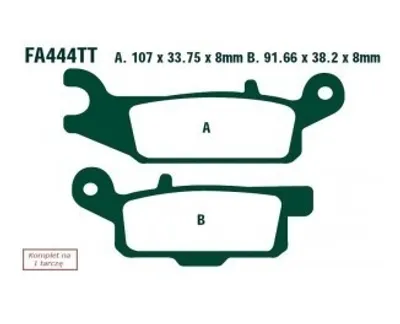 Produktbild von EBC Brakes FA444R Bremsbeläge Satz Bremsklötze