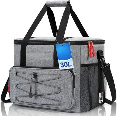 Produktbild von Portable Kühltasche für Camping und Strand - Ohne Strom - Ideal für Picknick, Auto oder Boot - Hält Essen und Getränke kalt - Leichtgewicht und robust - Mit Griff und Deckel - Perfekt für Outdoor-Aktivitäten und Roadtrips