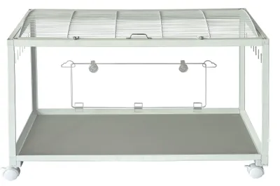 Image de Cage métallique pour hamster avec roulettes Cage pour souris avec roulettes Habitat pour petits animaux Grand format pour hamsters nains, cochons d'Inde, gerbilles et petits animaux domestiques