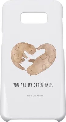 Produktbild von Mr. & Mrs. Panda Samsung Galaxy S8 plus Handyhülle  Otter Herz - Weiß - Geschenk, Liebe, Handy, Cover, Hülle, Case, Hochzeitstag