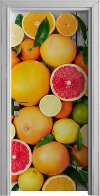 Produktbild von Tür Selbstklebende 90x210 cm Türfolie Türtapete Klebefolie - Farblich Früchte
