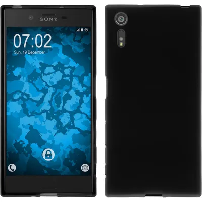 Produktbild von PhoneNatic Case kompatibel mit Sony Xperia XZs - schwarz Silikon Hülle matt + 2 Schutzfolien
