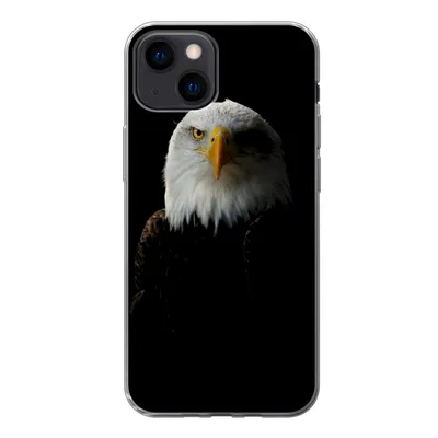 Produktbild von MuchoWow® Handyhülle Schutzhülle Hülle für iPhone 13 mini Adler - Vogel - Schwarz Silikon Softcase Handy Hülle - Softcase