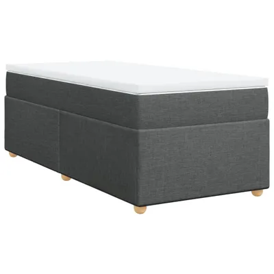 Produktbild von Boxspringbett mit Matratze Dunkelgrau 90x200 cm Stoff