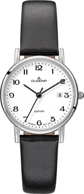 Produktbild von Dugena Damen-Armbanduhr 4460728 Zenit, Quarz, Edelstahl, Lederarmband, 3 bar
