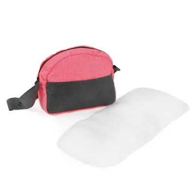 Image de Sac à langer, chiné anthracite-rose