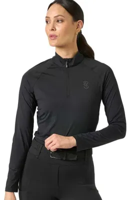 Produktbild von Ps Of Sweden Evelina Crystal Logo Top Damen Langarm-t-shirt Schwarz XL Frau Schwarz XL