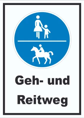 Produktbild von Schild Geh- und Reitweg A1 (594x841mm)