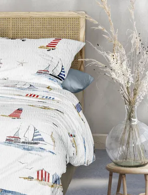 Produktbild von Irisette Seersucker Bettwäsche-Garnitur Easy 8329 Farbe multi Größe 135x200+80x80