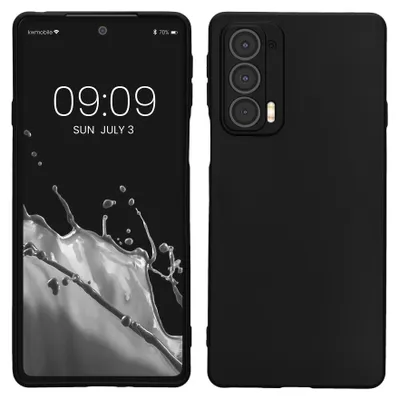 Produktbild von kwmobile Handyhülle für Motorola Edge 20 Hülle - TPU Case - Kabelloses Laden - Schutzhülle Cover in Schwarz matt
