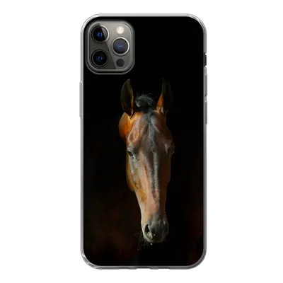 Produktbild von MuchoWow® Handyhülle Schutzhülle Hülle für iPhone 13 Pro Max Pferde - Tiere - Braun Silikon Softcase Handy Hülle - Mobiltelefon
