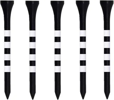Produktbild von Famanu Golfballen Tees Set - 100 Stück, 83 mm, Schwarz Weiß