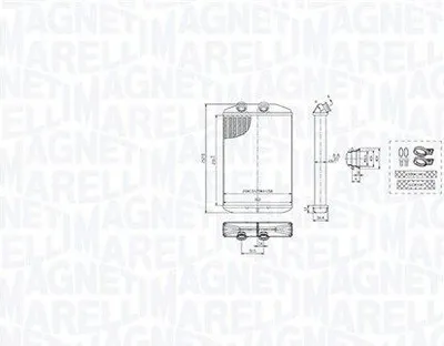 Immagine prodotto di MAGNETI MARELLI 350218519000 Scambiatore di calore Radiatore per riscaldamento interno