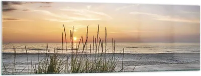 Produktbild von Bilder auf glas - Einteilig - Westen Sonne Strand - 160x50cm - Glasbilder - Wandbilder - Bilder - zum Aufhängen bereit - Wanddekoration aus Glas - Glas Bilder - Wandbild auf Glas - GAB160x50-4201