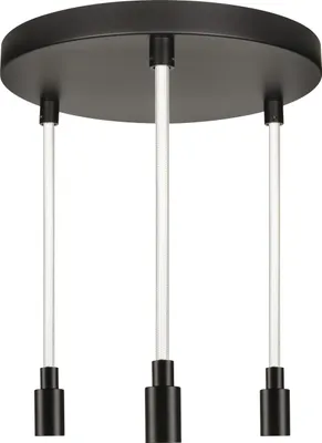 Produktbild von OSRAM 4058075852075 Decor Glow Pendelleuchte Plate 3xE27 LED Schwarz 400mm