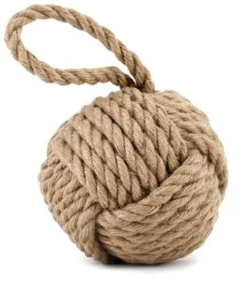 Imagen del producto de Topes para puertas hechos con cuerda de marinero, nudo natural, 15 cm