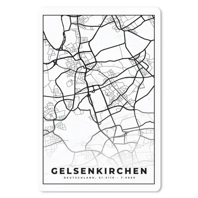 Produktbild von MuchoWow® Mauspad Mousepad Karte - Stadtplan von Gelsenkirchen - Stadtplan 18x27 cm - Mousepads - Maus Mat - Pad - Mausunterlage