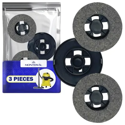 3 runde Parkettbürsten mit Haken für Kärcher Staubsauger