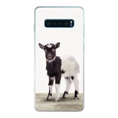 Produktbild von MuchoWow® Handyhülle Schutzhülle Hülle für Samsung Galaxy S10 Lite Ziege - Tiere - Kinder - Jungen - Mädchen Silikon Softcase Handy Hülle - Schutz