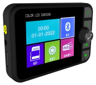 Produktbild von Auto DAB/DAB+ Digitalradio - Adapter - 6,35 cm LCD-Display - FM-Transmitter - Bluetooth Musik - AUX-Anschluss - Radiotuner