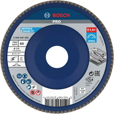 Produktbild von PRO X571 Fächerschleifscheibe, gerade, 115 mm, K80