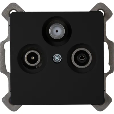 Produktbild von Kopp 921450085 Antennensteckdose TV/RF/SAT Paris mattschwarz