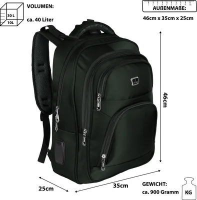Produktbild von EAAKIE Rucksack Laptop Sport Reisen Arbeit Freizeit Schulrucksack GRÜN (8481)