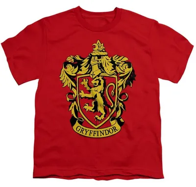 Immagine prodotto di Maglietta per bambini "Gryffindor" di Harry Potter, in cotone filato ad anello, modello TV37219 (taglia 152-158), colore rosso