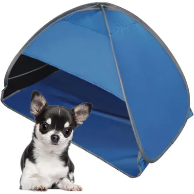 Produktbild von Strand-Sonnenzelt Pop-Up faltbar Mini-Kopfzelt Blau M 70x50x45cm