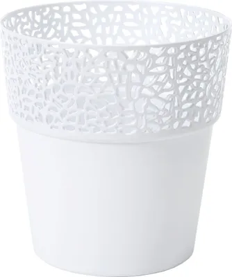 Produktbild von Osłona na doniczkę ROSA biała plastikowa d13x14cm