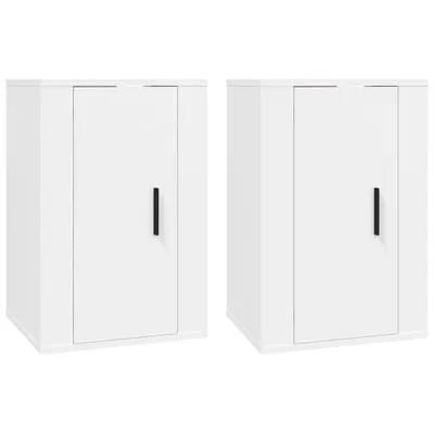 Immagine prodotto di vidaXL Mobili TV a parete 2 pz. Bianco 40x34,5x60 cm
