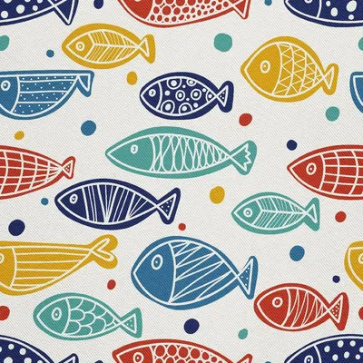 Immagine prodotto di OUTDOOR DEKOSTOFFE OXFORD - Motivo pesce colorato