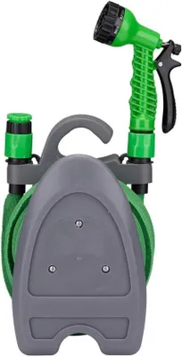 Produktbild von Flexibele kunststof tuinslang 10M, groen/grijs