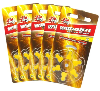 Produktbild von 30 x WILHELM Hörgerätebatterien Typ 10 gelb PR70 ZL4 1,4/1,45 V