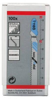 Immagine prodotto di Bosch 100 lame per seghetti alternativi T 118 B