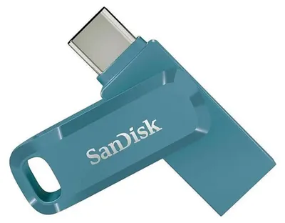 Zdjęcie produktu dla SanDisk Ultra Dual Drive Go USB 64GB, 64 GB, USB Type-A / USB Type-C, 3.2 Gen 1 (3.1 Gen 1), 150 MB/s, Obrotowy, Niebieski