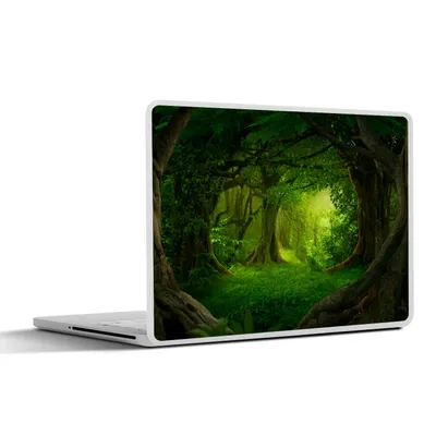 Produktbild von MuchoWow® Laptop Aufkleber Sticker Cover Bäume - Wald - Grün - Landschaft - Natur 30x22 cm - Laptop-Sticker