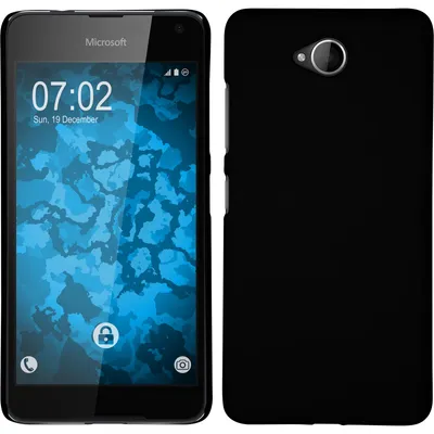 Produktbild von PhoneNatic Case kompatibel mit Microsoft Lumia 650 - Hülle schwarz gummiert Hard-case Cover