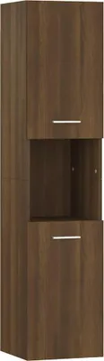Produktbild von vidaXL Badezimmerschrank Braun Eichen-Optik 30x30x130 cm Holzwerkstoff