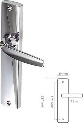 Produktbild von Türkurbelsatz „Ayr“ Ref 540 Chrom