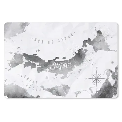 Produktbild von MuchoWow® Schreibtischunterlage Karte - Japan - Ölfarbe 60x40 cm - XXL Mauspad - Großes Mauspad