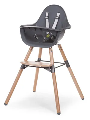 Obrázok produktu pre CHILDHOME Detská vysoká stolička 2 v 1 Evolu 2 Anthracite CHEVOCHNA