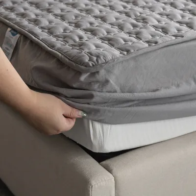 Produktbild von Matratzenauflage 90x200cm,Matratzenschoner,atmungsaktive Matratzenauflage,Baumwollstoff Spannbettlaken Matratzenschutz waschbar