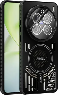Image de Etui magnétique pour Vivo X200 Pro Etui de protection antichoc en aluminium avec dissipation thermique et film pour lentille Noir