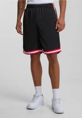 Immagine prodotto di Urban Classics TB243 | Pantaloncini in rete a righe da S a 3XL - Colore: blkredwht - Taglia: L