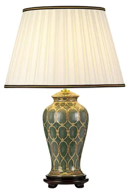 Immagine prodotto di Lampada Da Scrivania Contemporanea Sashi Porcellana Verde Oro 1 Luce E27