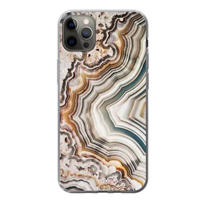 Produktbild von MuchoWow® Handyhülle Schutzhülle Hülle für iPhone 13 Pro Max Naturstein - Nahaufnahme - Muster Silikon Softcase Handy Hülle - Mobiltelefon
