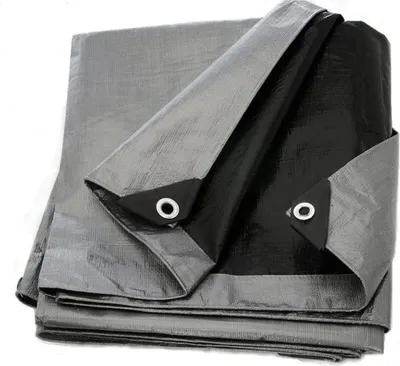Produktbild von BDW, Abdeckplane PE 210g/m², wasserdicht & UV-beständig, grau-braun, 3x5m