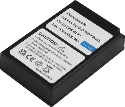 Produktbild von Avizar, Olympus BLS-1 Lithium-Ionen Kamera Akku 7,4V 1150mAh, Schwarz
